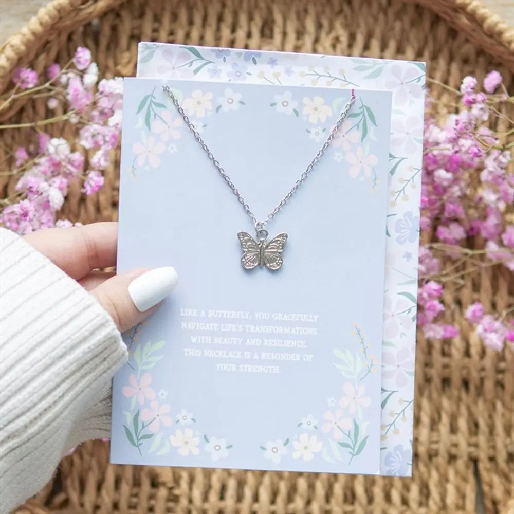 Butterfly Necklace on Greeting Card - Image #1