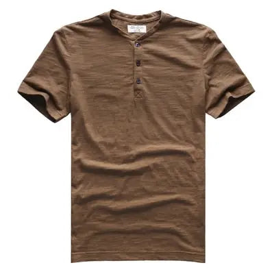 Organic cotton short sleeved button collar t-shirt - Satin & Sox