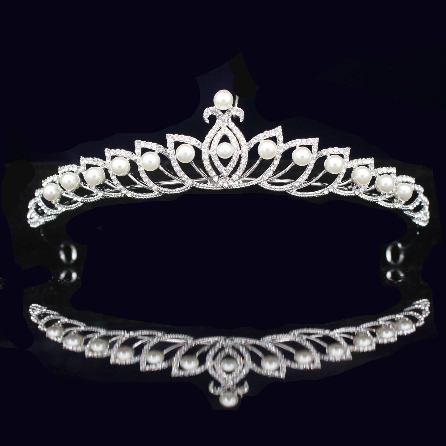 Bridal Tiara with rhinestone crystals - Satin & Sox