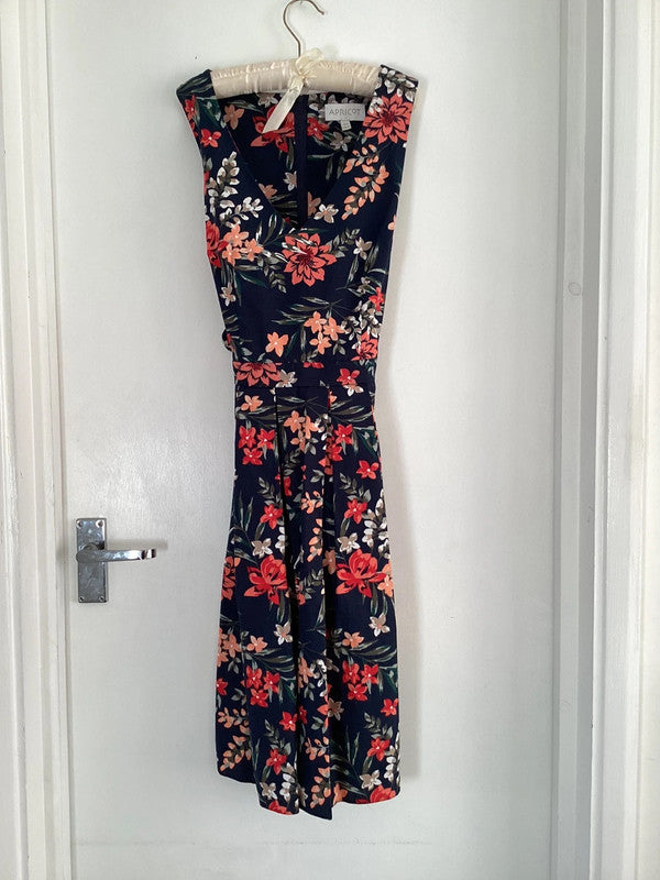 Navy Floral Summer Skater Dress