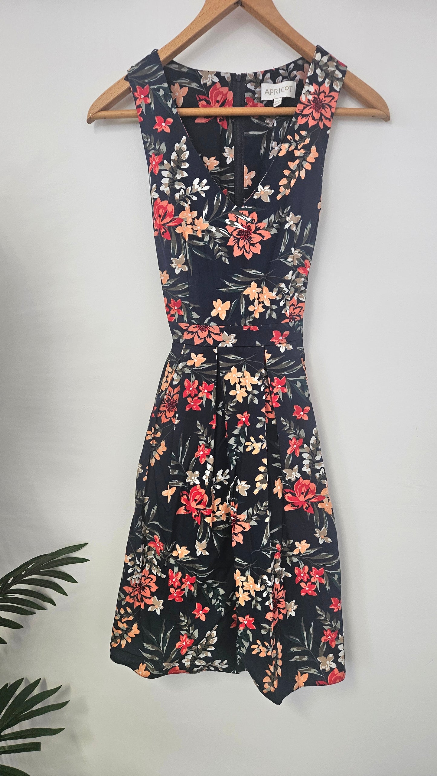 Navy Floral Summer Skater Dress