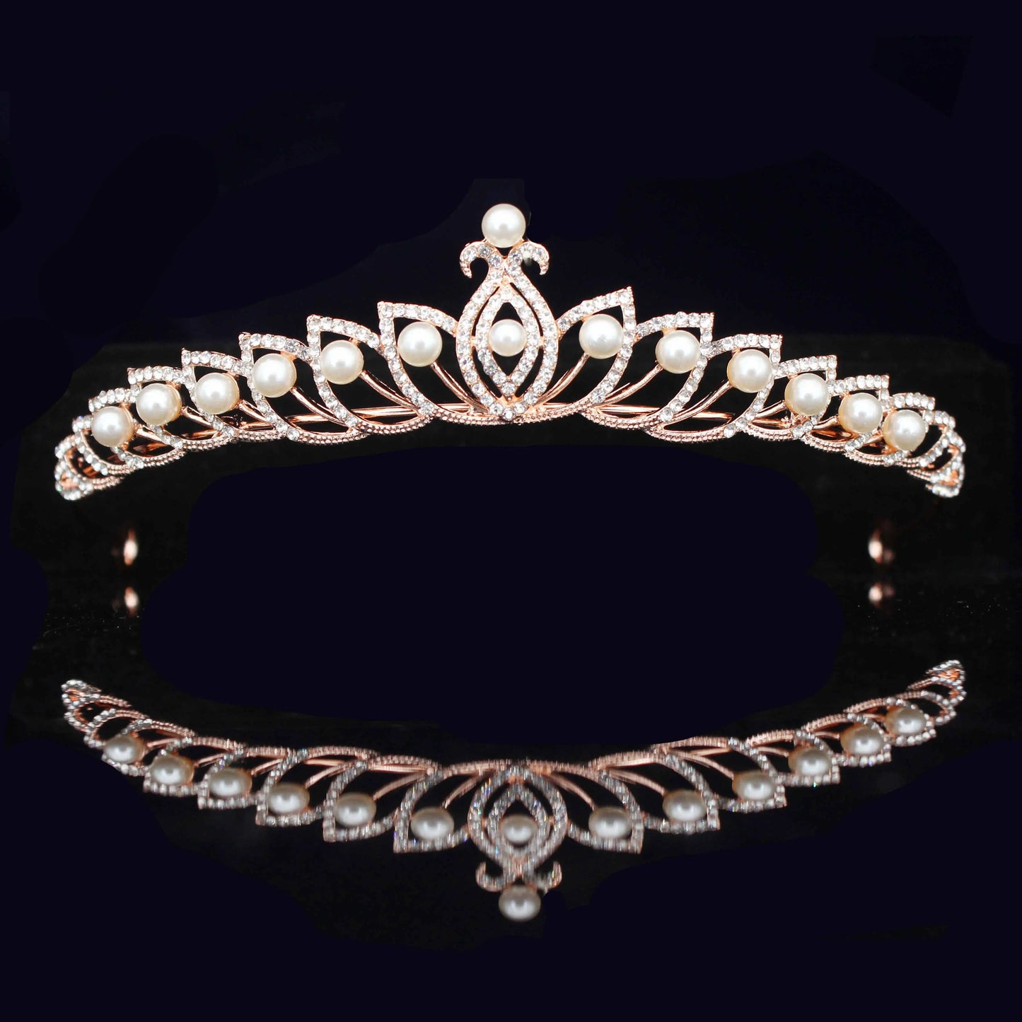 Bridal Tiara with rhinestone crystals - Satin & Sox