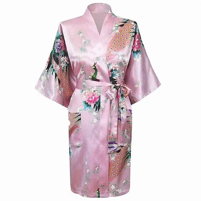 Satin Silk Kimono Robe - Satin & Sox