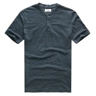 Organic cotton short sleeved button collar t-shirt - Satin & Sox