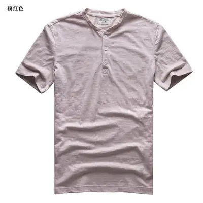 Organic cotton short sleeved button collar t-shirt - Satin & Sox