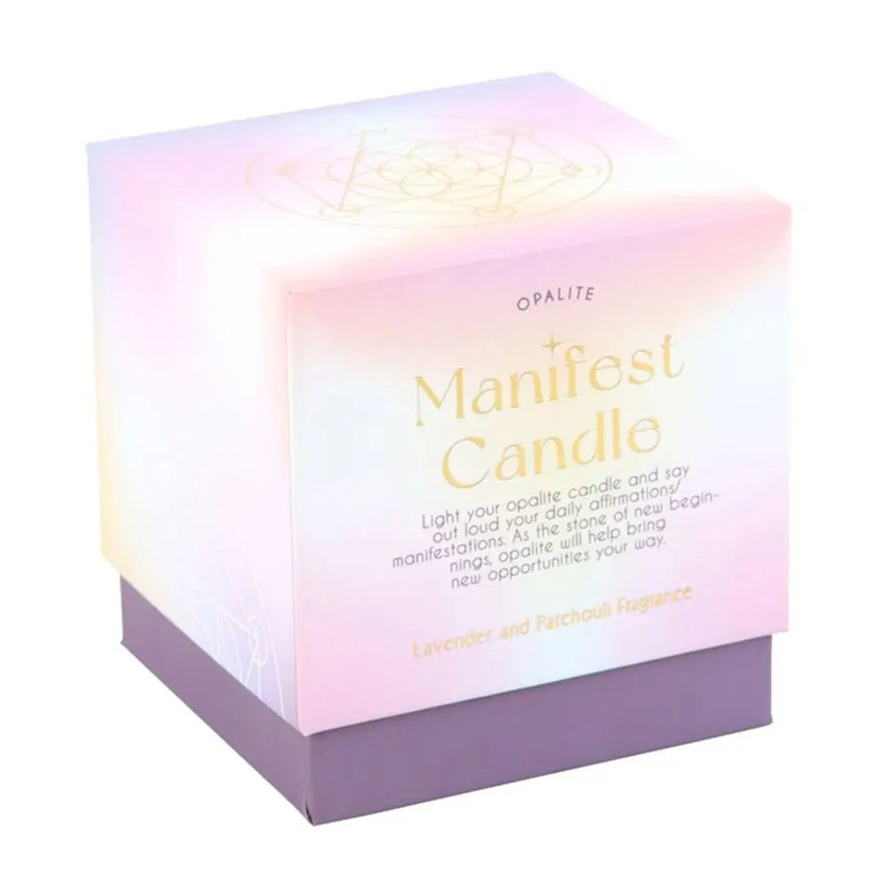 Opalite Lavender & Patchouli Manifestation Candle - Image #3