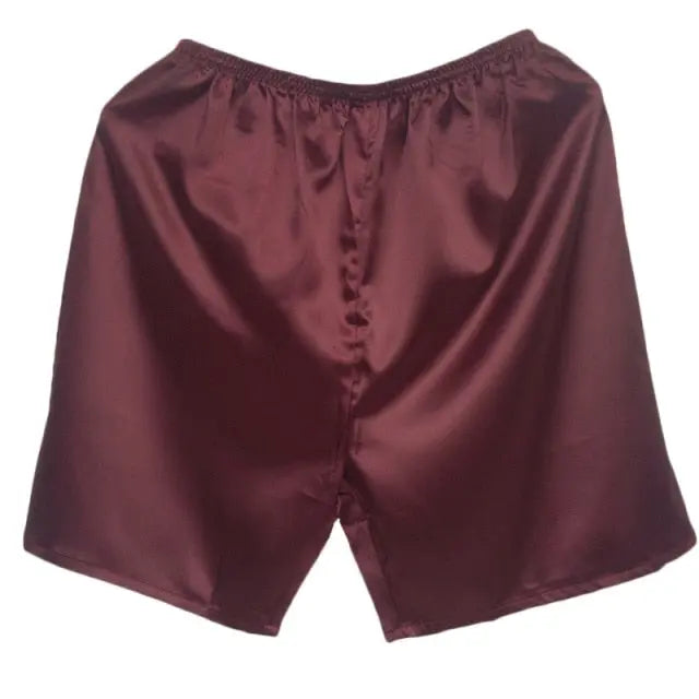 Copper Opulent Satin Boxer Shorts - Satin & Sox