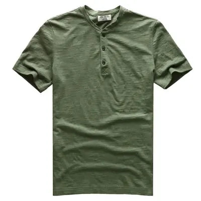 Organic cotton short sleeved button collar t-shirt - Satin & Sox