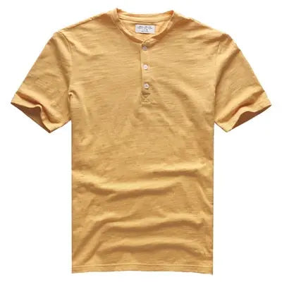 Organic cotton short sleeved button collar t-shirt - Satin & Sox