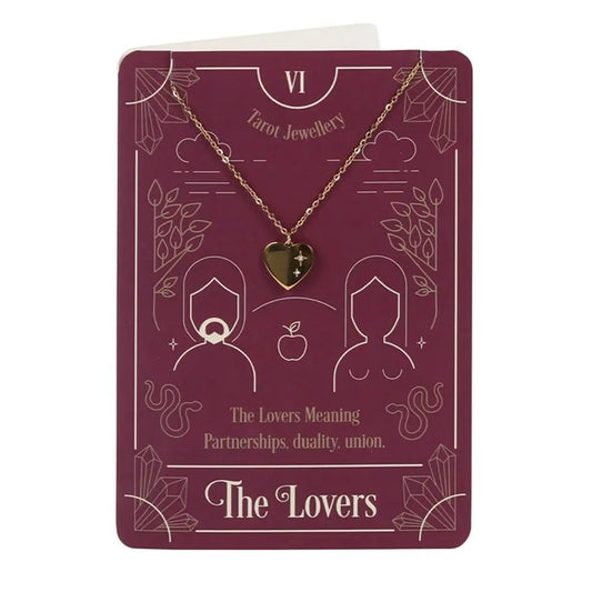 The Lovers Tarot Necklace on Greeting Card - Image #1
