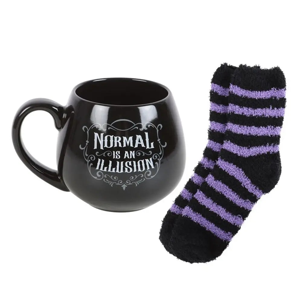 Normal is an Illusion Gothic Mug and Socks Set - Image #3