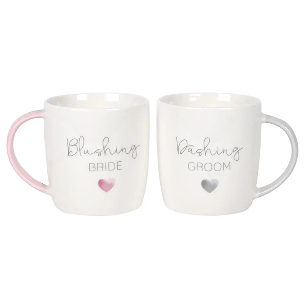 Blushing Bride Dashing Groom Ceramic Mug Set - Satin & Sox