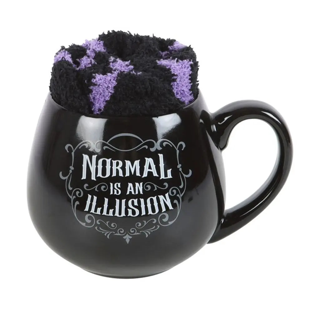 Normal is an Illusion Gothic Mug and Socks Set - Image #2