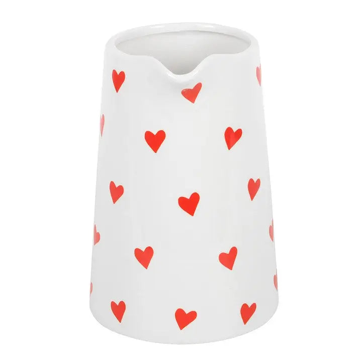 Heart Print Ceramic Flower Jug - Image #5