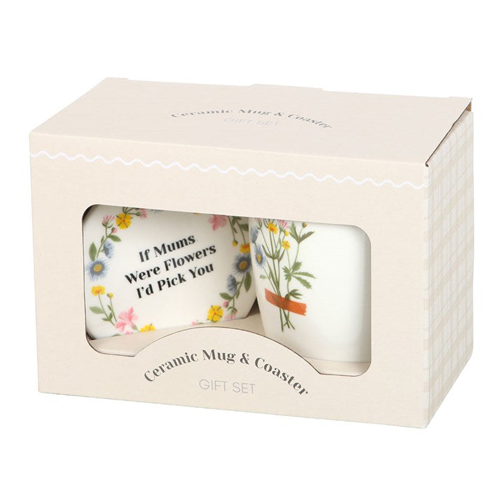 If Mums Were Flowers Floral Mug & Coaster Set