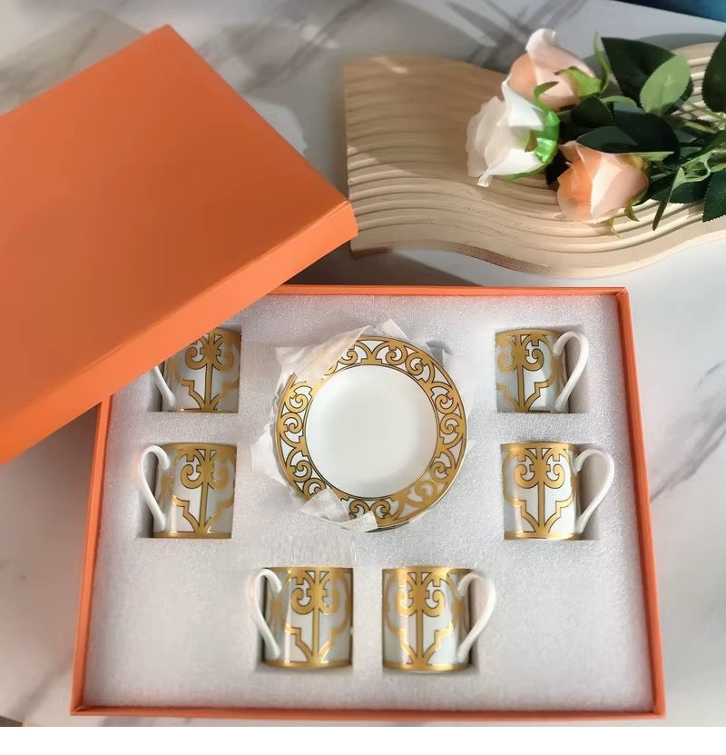 Art Deco Coffee Cup and Saucer Set