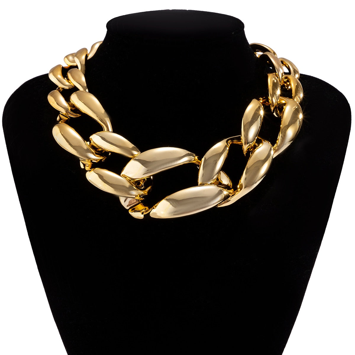 Chunky Chain Necklace Gold Effect - Satin & Sox