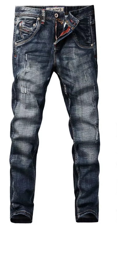 Italian Vintage Designer Men Jeans Slim Fit