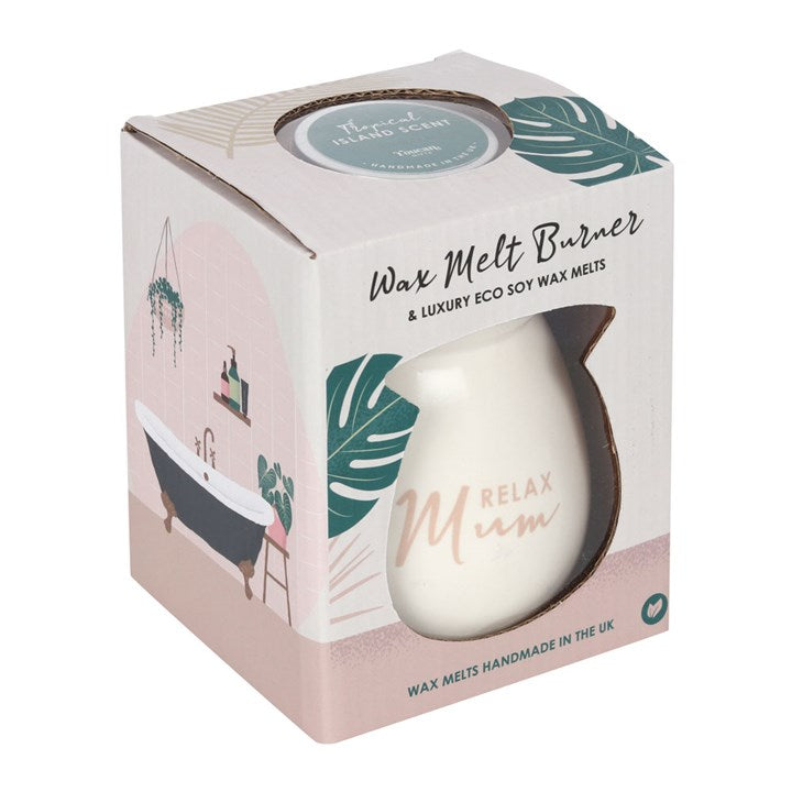 Relax Mum Wax Melt Burner Gift Set