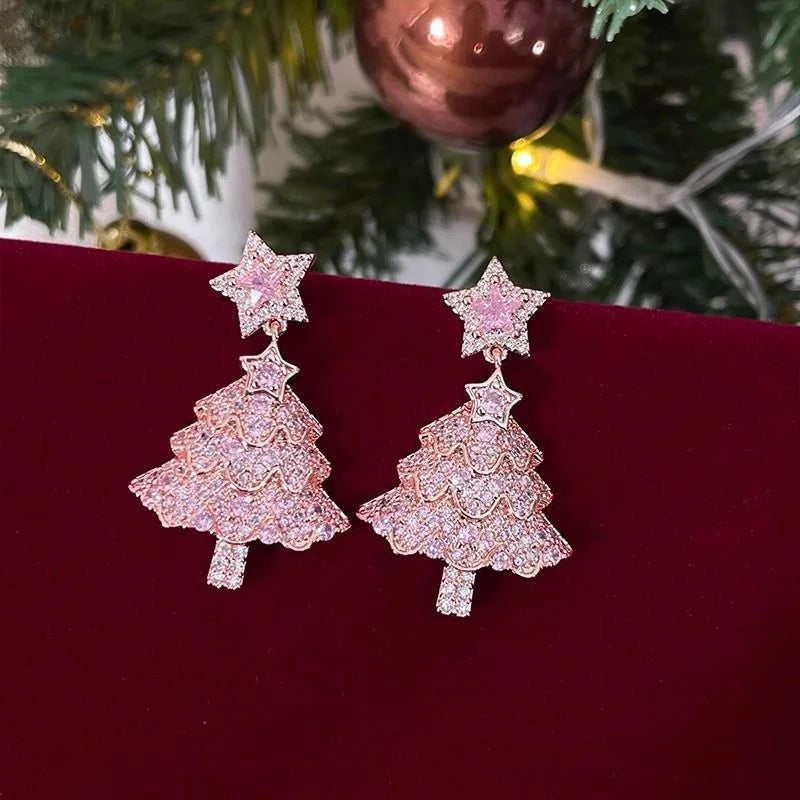 Christmas Bowknot Bell Pendant Earrings - Satin & Sox