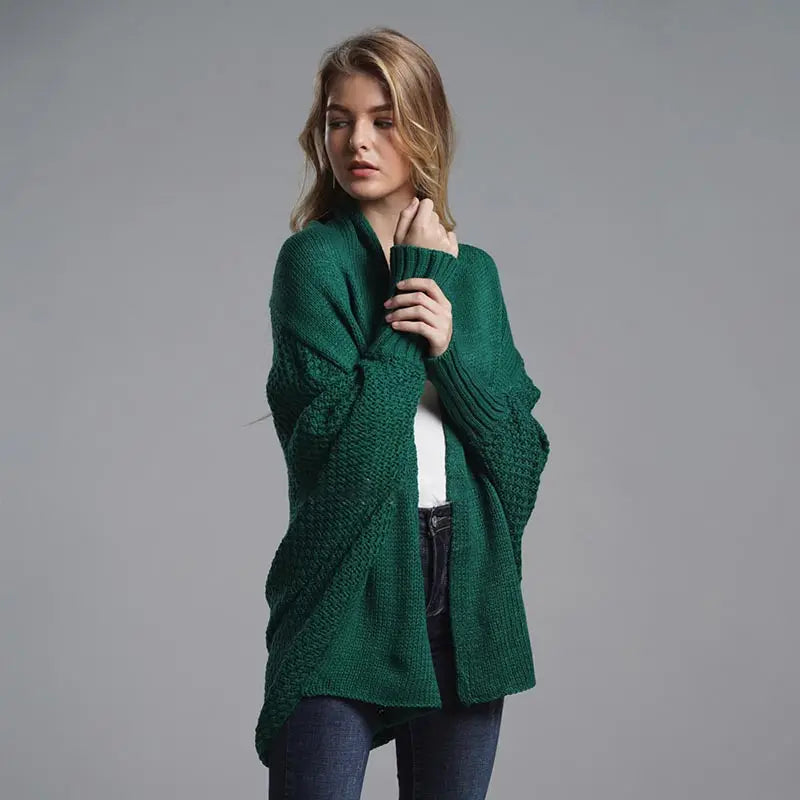 Casual Oversized Knitted Cardigan - Satin & Sox