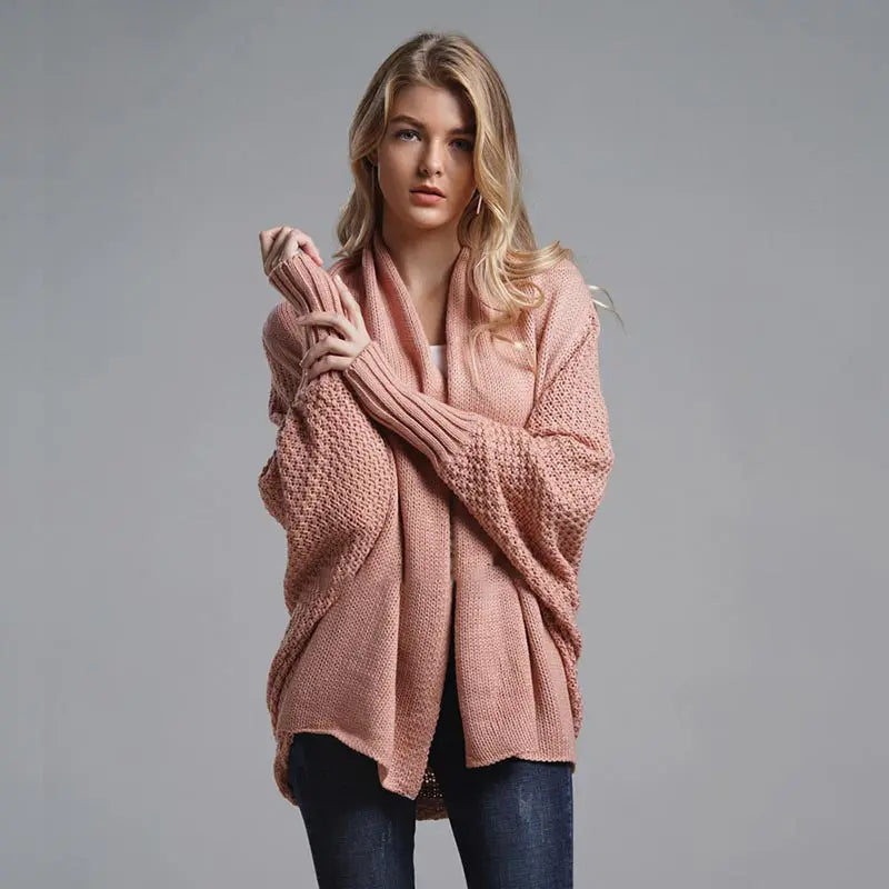 Casual Oversized Knitted Cardigan - Satin & Sox