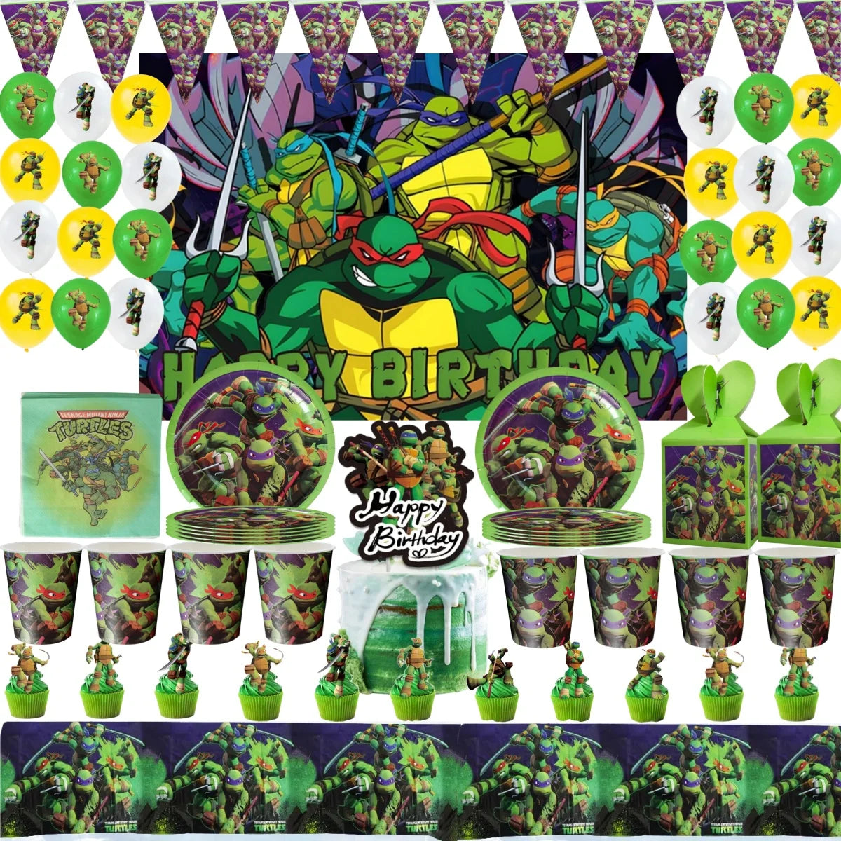 Ninja Turtles Party Decorations - Satin & Sox