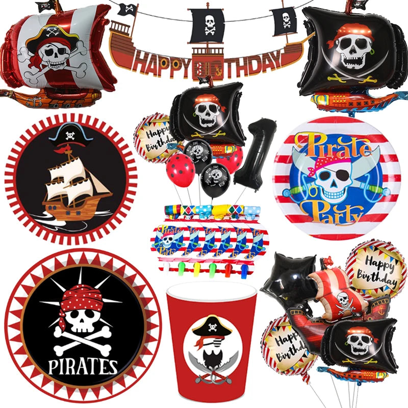 Pirate Theme Party Decorations - Satin & Sox