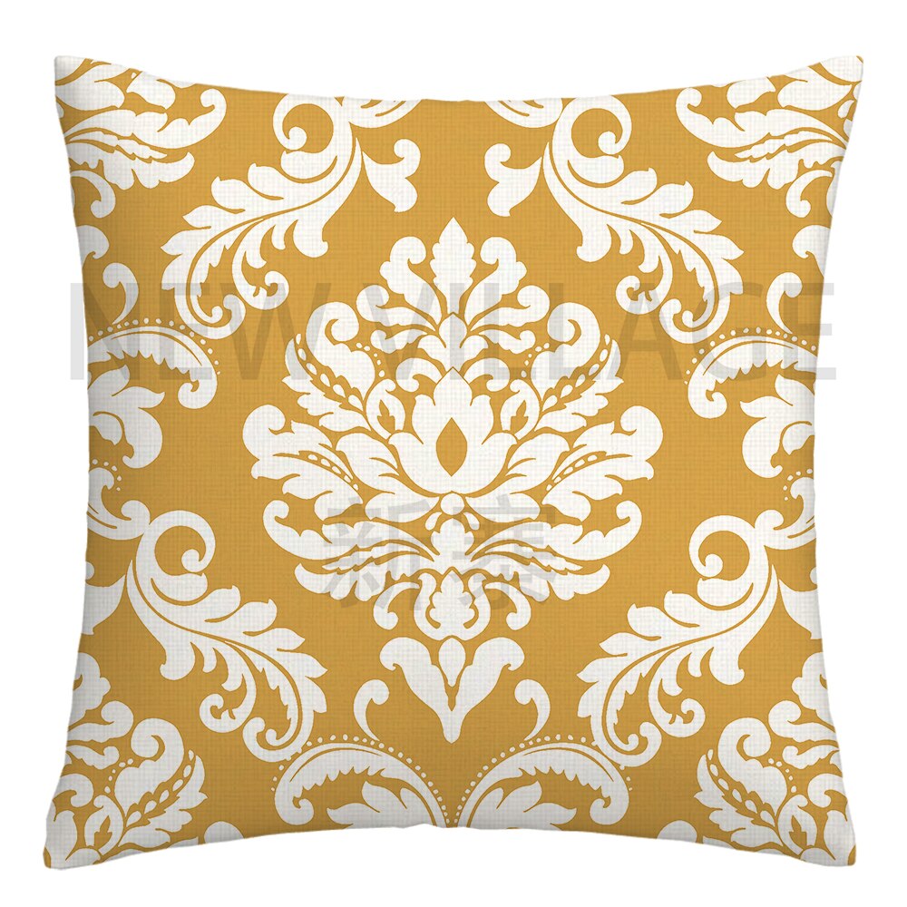 Yellow and white linen cushion covers - Satin & Sox