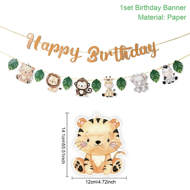 Jungle Safari Party Decorations - Satin & Sox