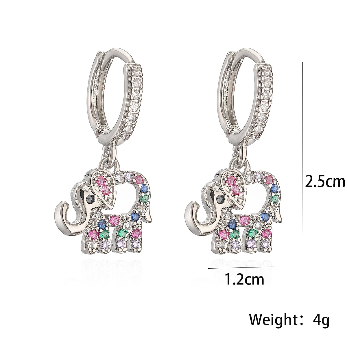 Elephant Drop Earrings