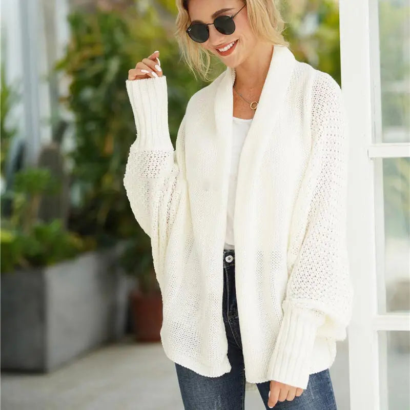 Casual Oversized Knitted Cardigan - Satin & Sox