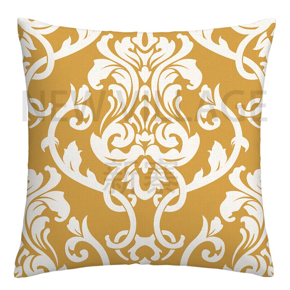 Yellow and white linen cushion covers - Satin & Sox