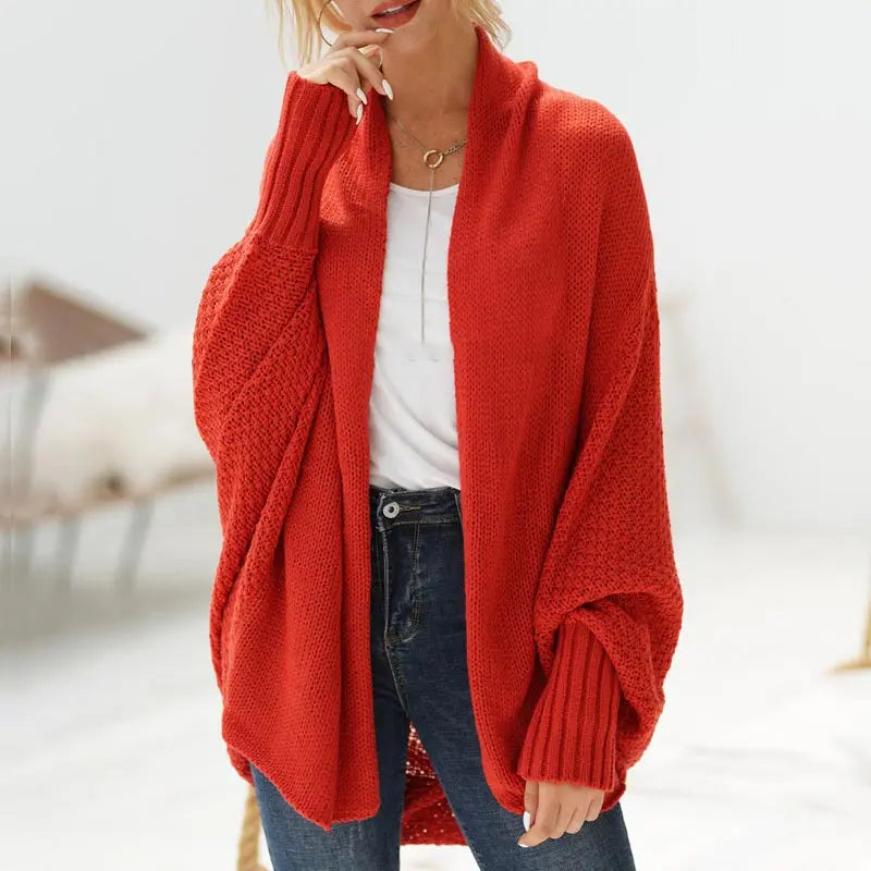 Casual Oversized Knitted Cardigan - Satin & Sox