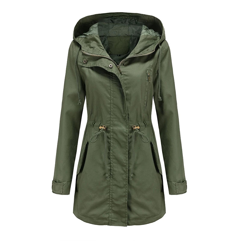 Women's Hooded Trench Coat