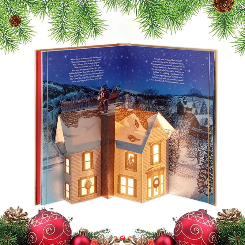 Christmas Pop-Up Book The Night Before Christmas - Satin & Sox