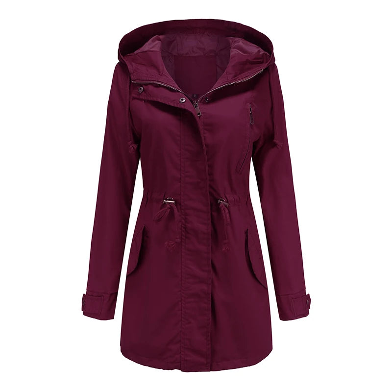 Women's Hooded Trench Coat