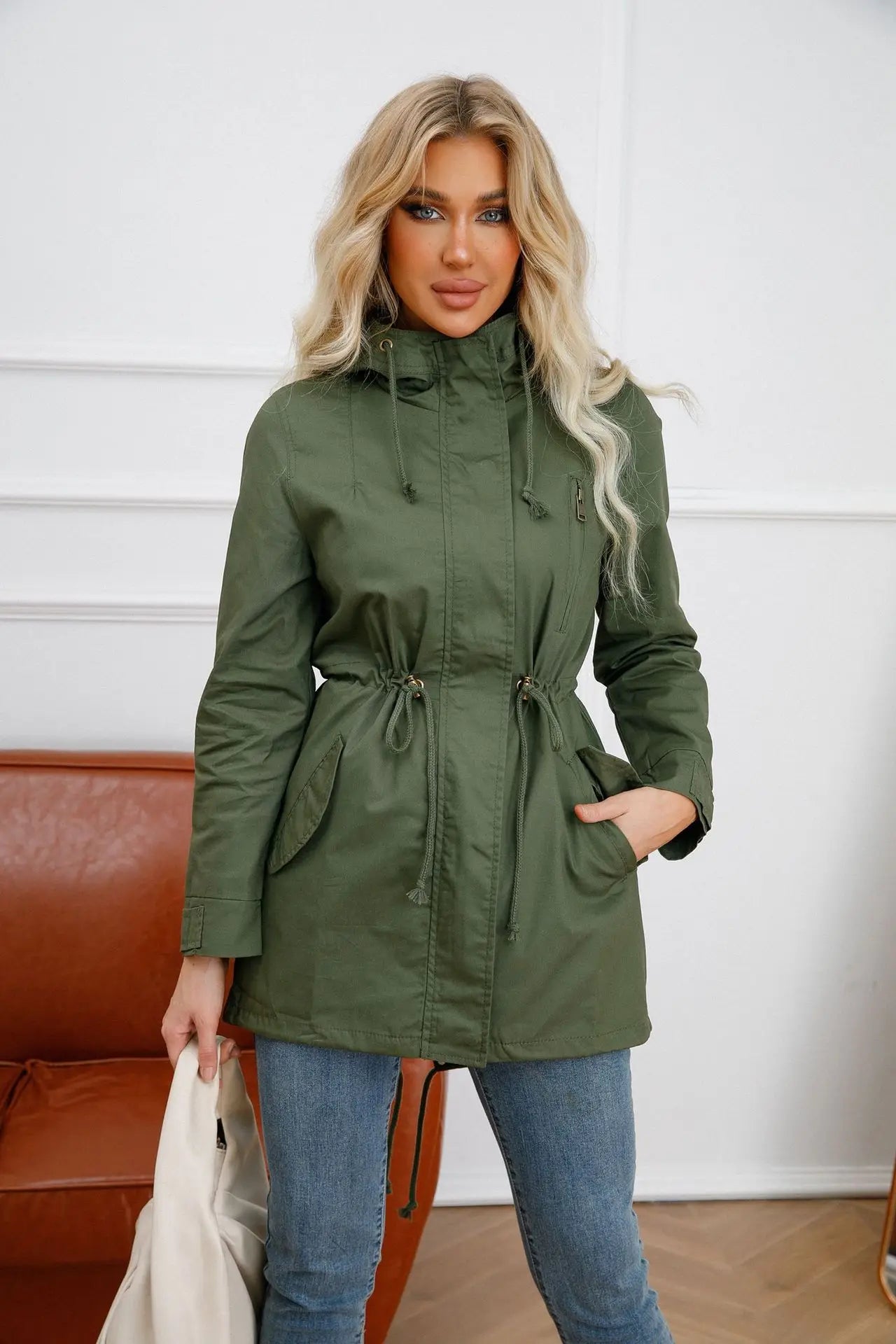 Women's Hooded Trench Coat