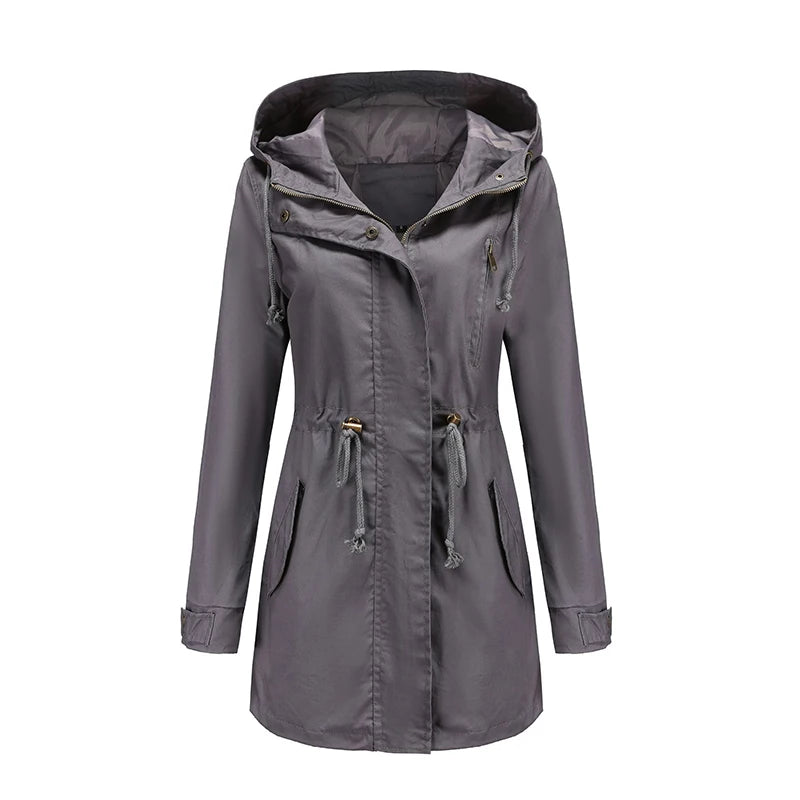 Women's Hooded Trench Coat