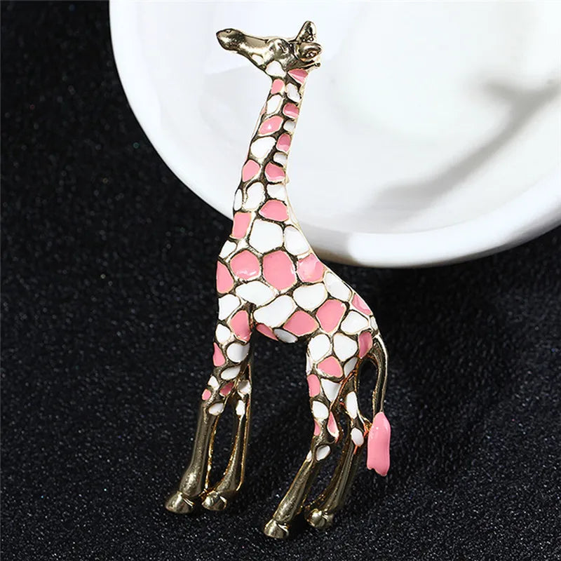 Giraffe Brooch Multicolour - Satin & Sox