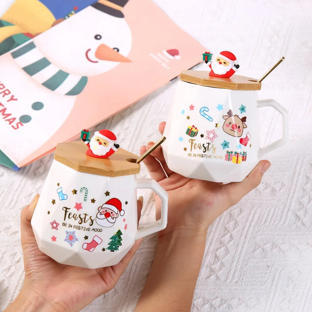 Christmas Cup with Heated Coaster Gift Set - Satin & Sox