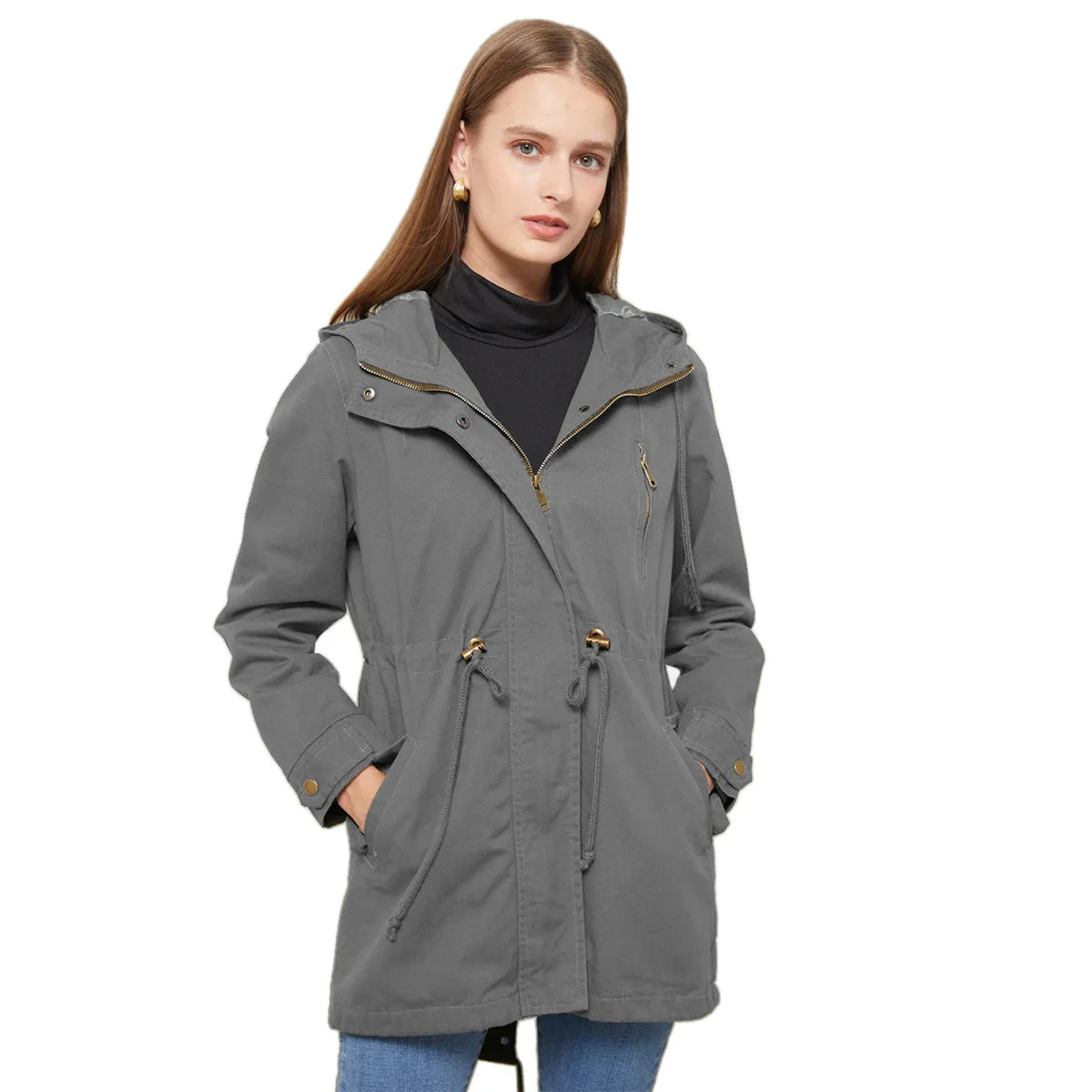 Women's Hooded Trench Coat