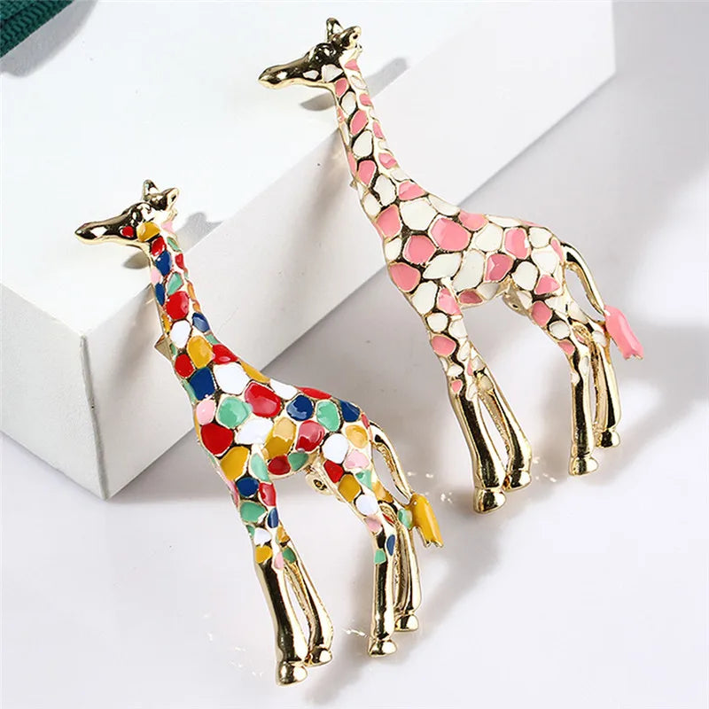 Giraffe Brooch Multicolour - Satin & Sox