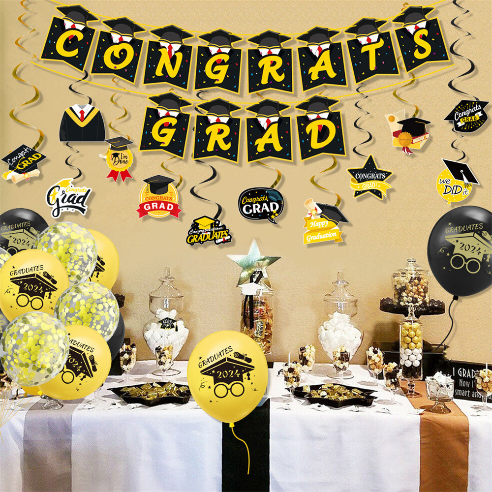 Graduation Balloon Kits Graduation Party Decorations - Satin & Sox