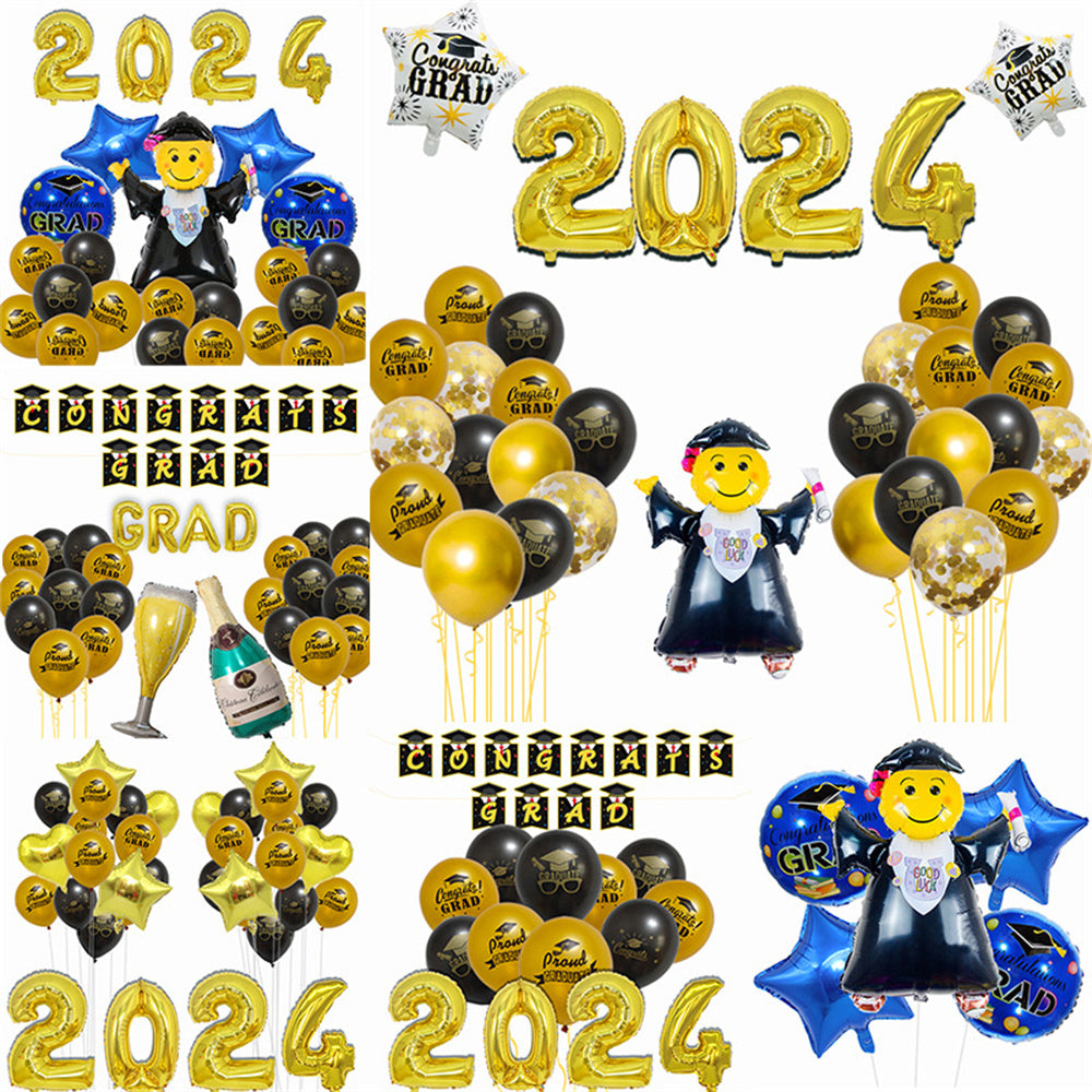 Graduation Balloon Kits Graduation Party Decorations - Satin & Sox