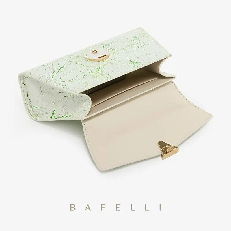 Bafelli Small White Clutch - Satin & Sox