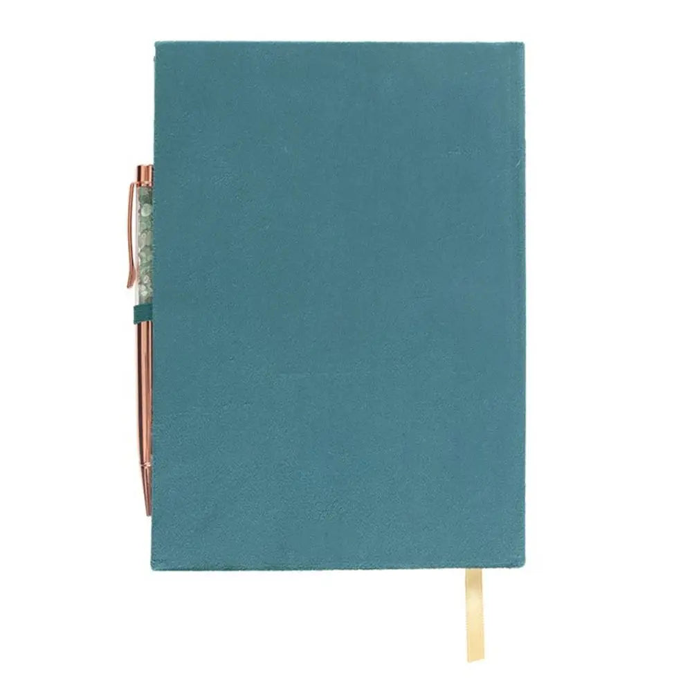 Book of Abundance Journal with Green Aventurine Crystal Pen - Image #3