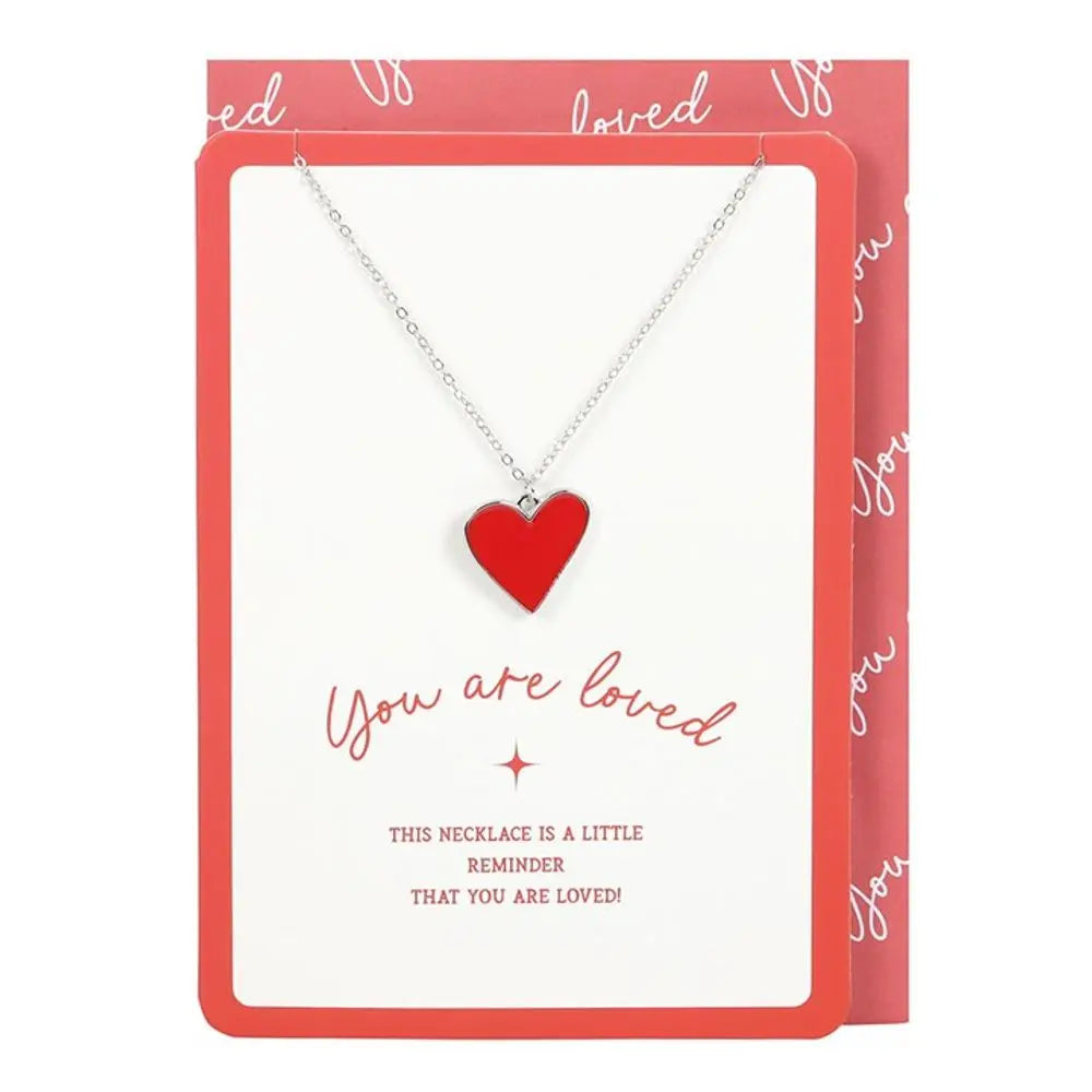 You Are Loved Heart Pendant Necklace Card - Image #1