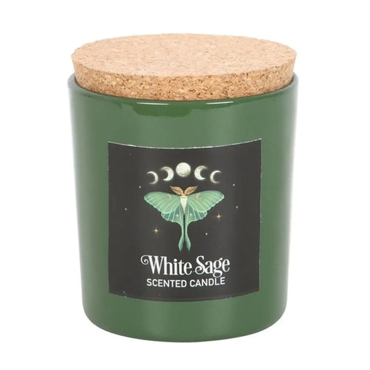 Luna Moth White Sage Candle - Image #1