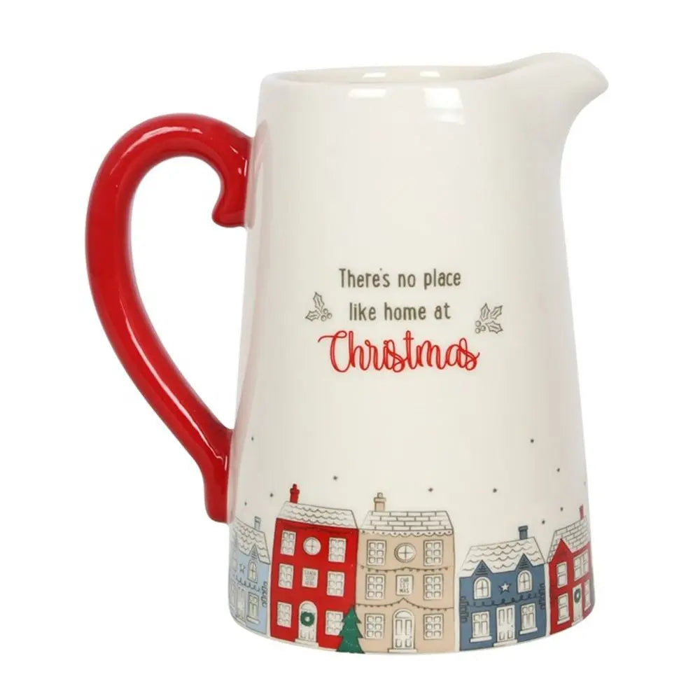 17cm Christmas Village Ceramic Flower Jug - Image #1